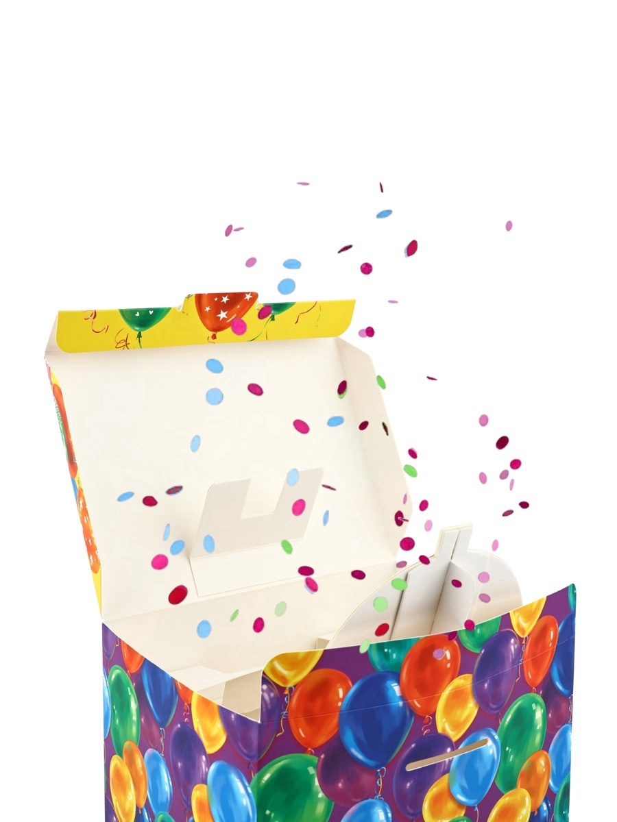 Подарочная упаковка Дарите Счастье бум-коробка сюрприз Поздравляю 20 х15 х12,5 см - фото 6