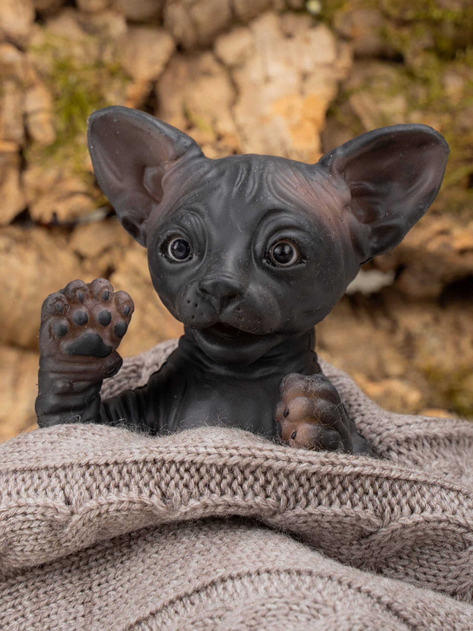 Кукла мини Magic Manufactory Magic Pets Сфинкс черный высота 18 см 4600840480107 - фото 3