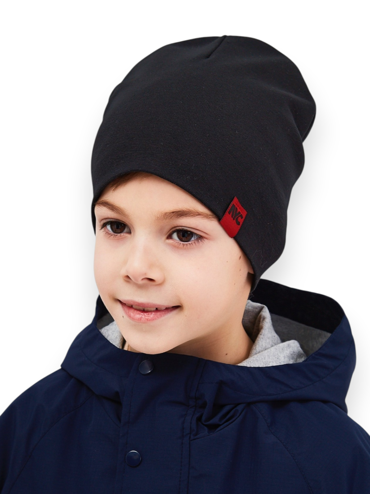 Шапка NYCkids NYC-H-037-plain-black - фото 1