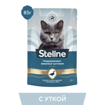 Корм для кошек Steline 85г для стерилизованных утка-морковь-шпинат в желе