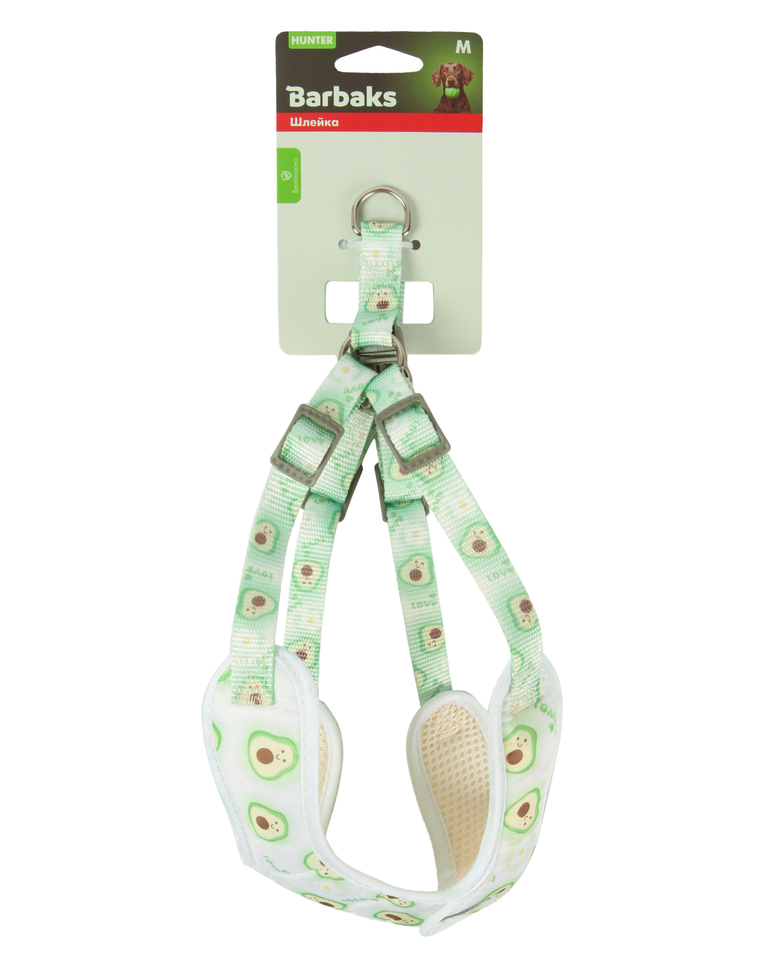 Шлейка-жилетка для собак средних пород Barbaks Авокадо M 1.5*49-57см - фото 6