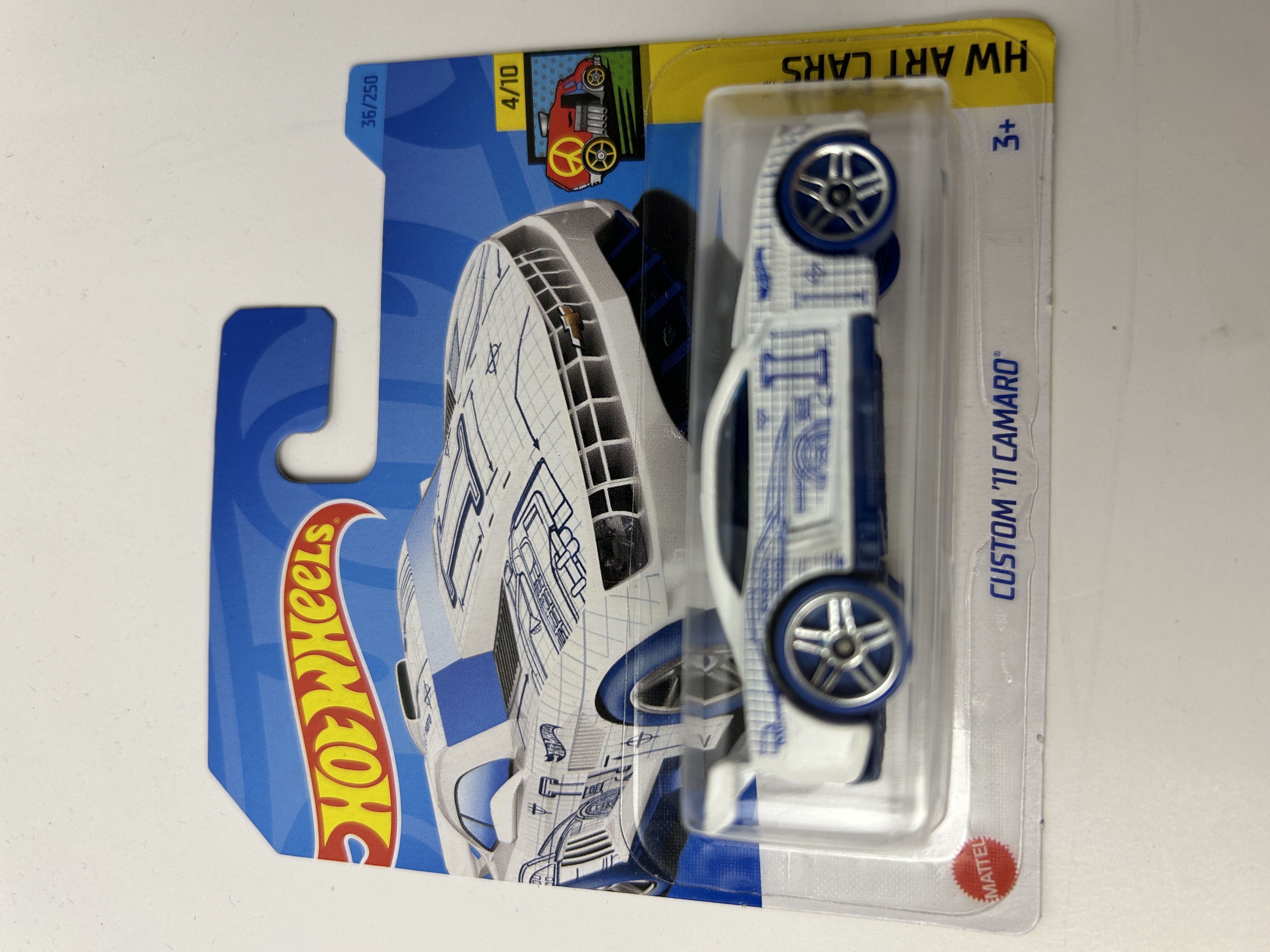 Автомобиль Hot Wheels Custom 11 Camaro HW Art cars 1:64 65303 - фото 1