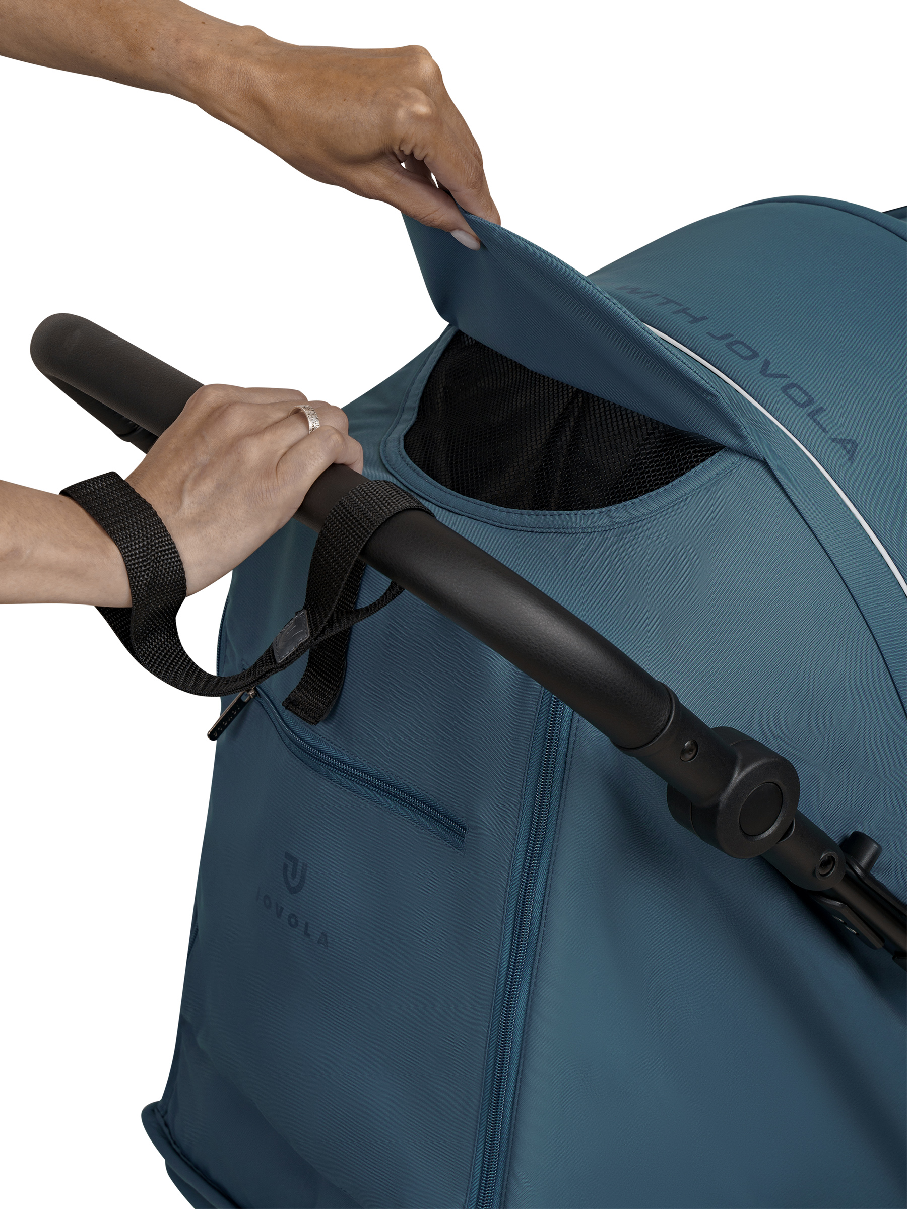 Коляска прогулочная JOVOLA Selena SL, всесезонная синий - фото 37