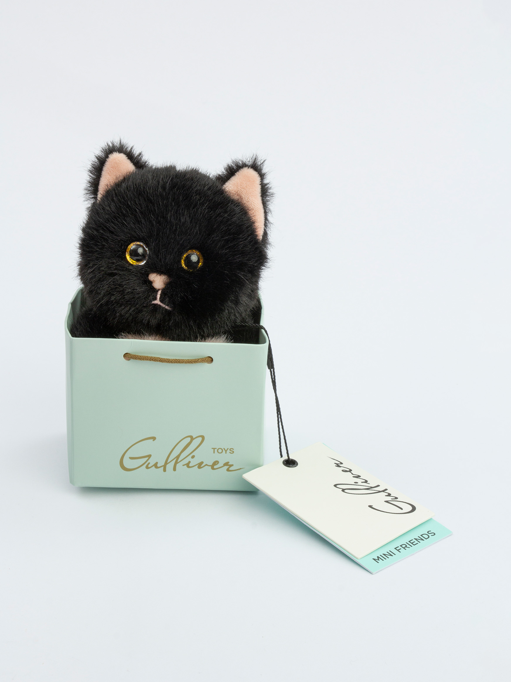 Мягкая игрушка GULLIVER toys Котик черный , 15 см - фото 5