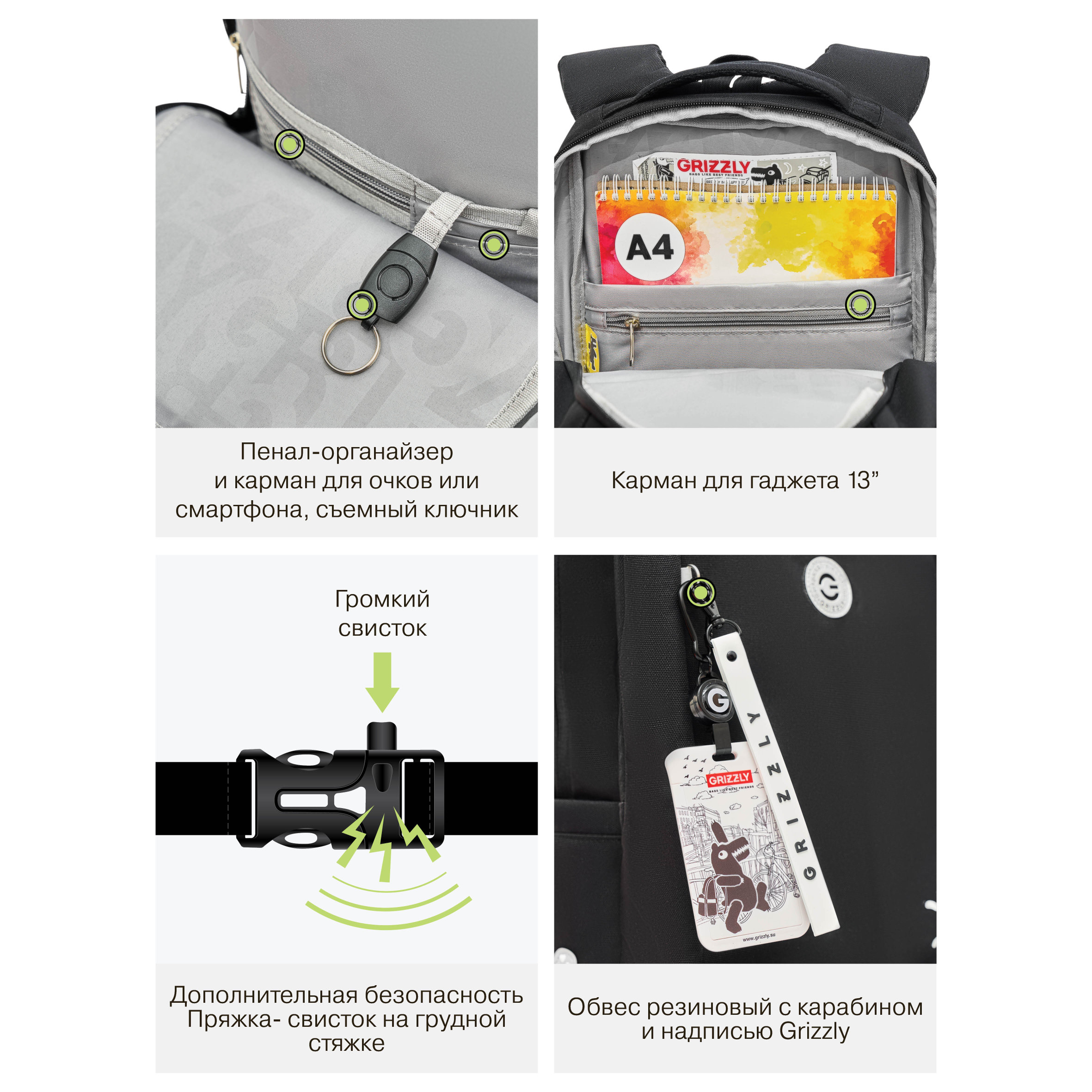 Рюкзак Grizzly для девочки - фото 12