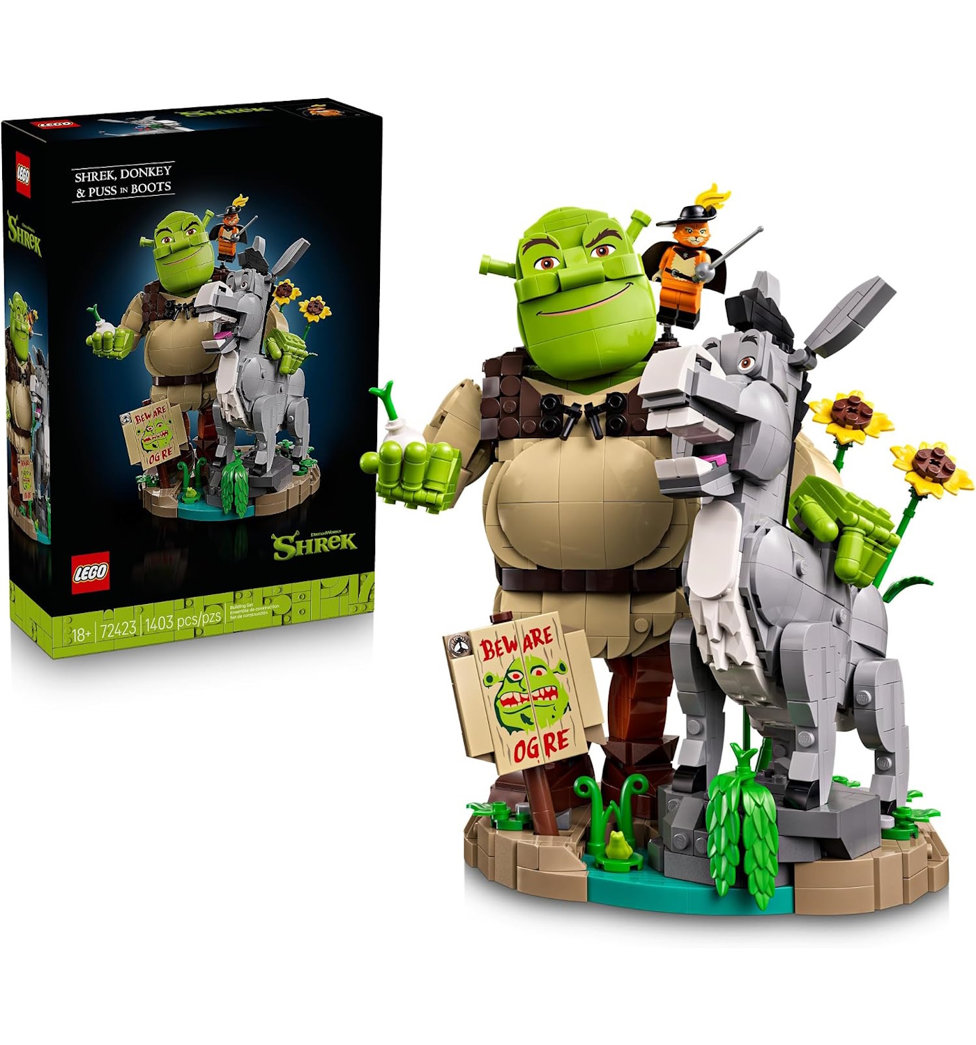 Конструктор LEGO Disney Шрек Осёл и Кот в сапогах 1403 дет. - фото 1