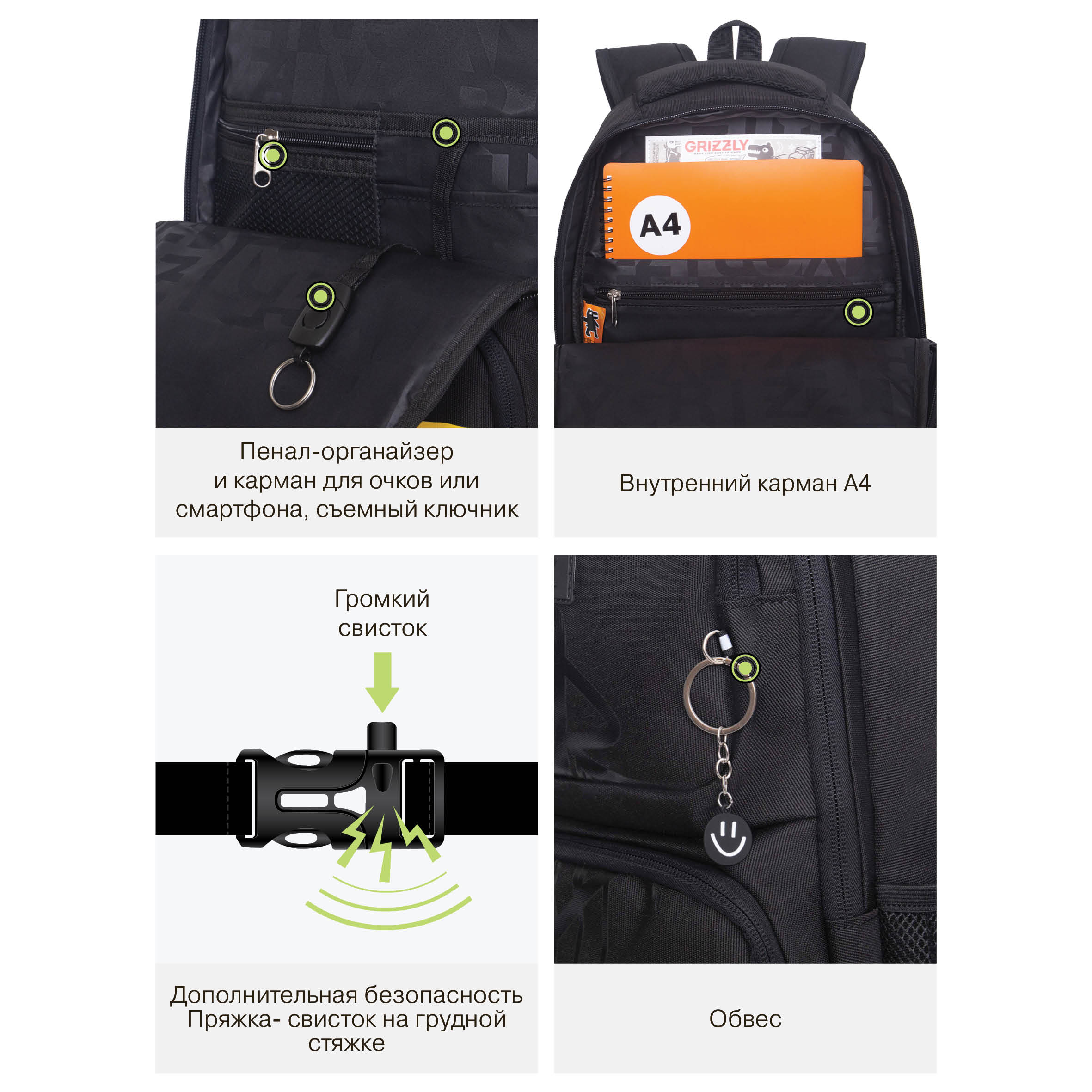 Рюкзак Grizzly для мальчика - фото 12