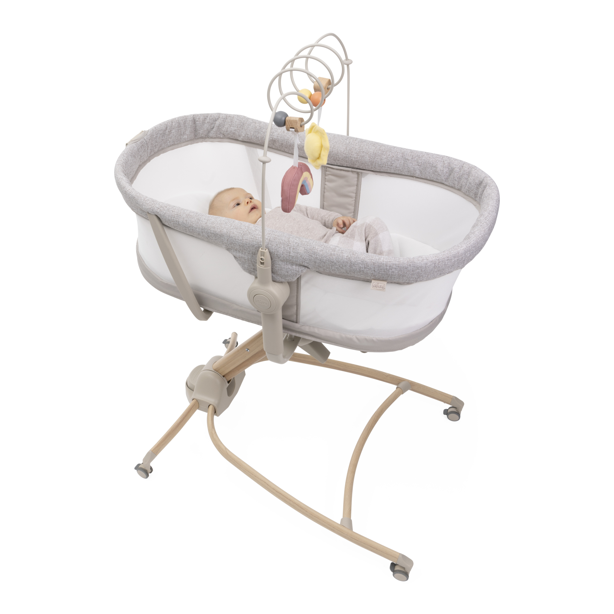 Детская кроватка Chicco Baby Hug Armonia 4в1 с рождения до 3 лет Scandinavian овальная, без маятника (бежевый) - фото 15