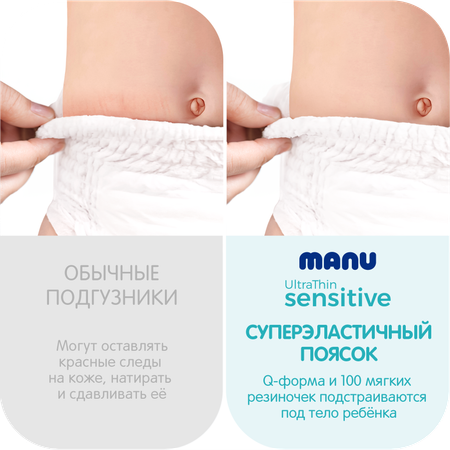 Трусики MANU Sensitive (12-17) 30 шт.