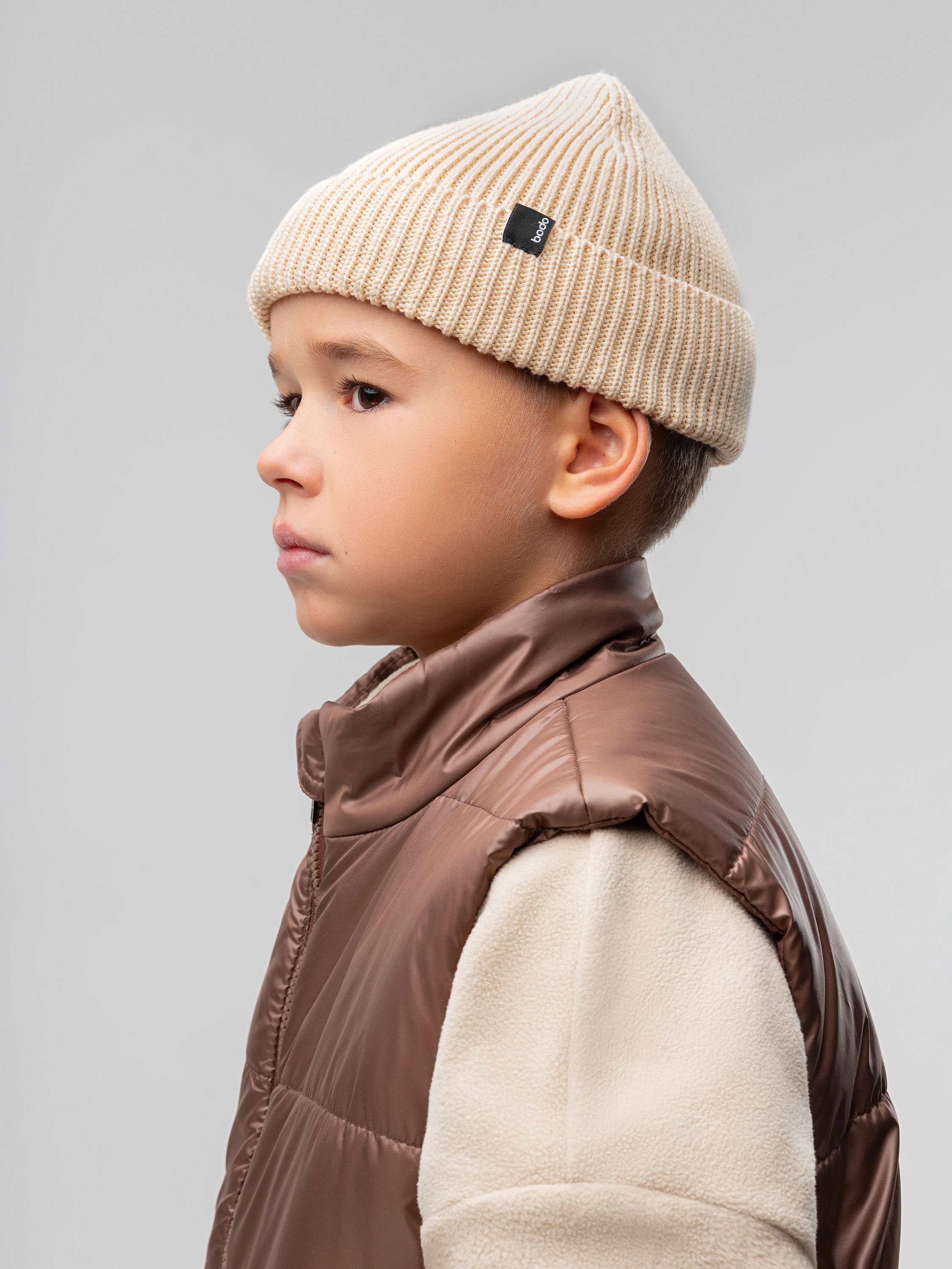 Шапка Bodo 10-403MU_бежевый - фото 1