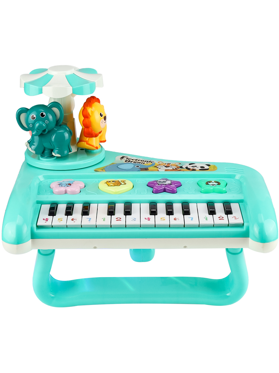 Игрушка музыкальная Рыжий кот Зелёный пианино - фото 1