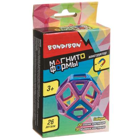Конструктор Bondibon Магнитоформы 26 деталей магнитный