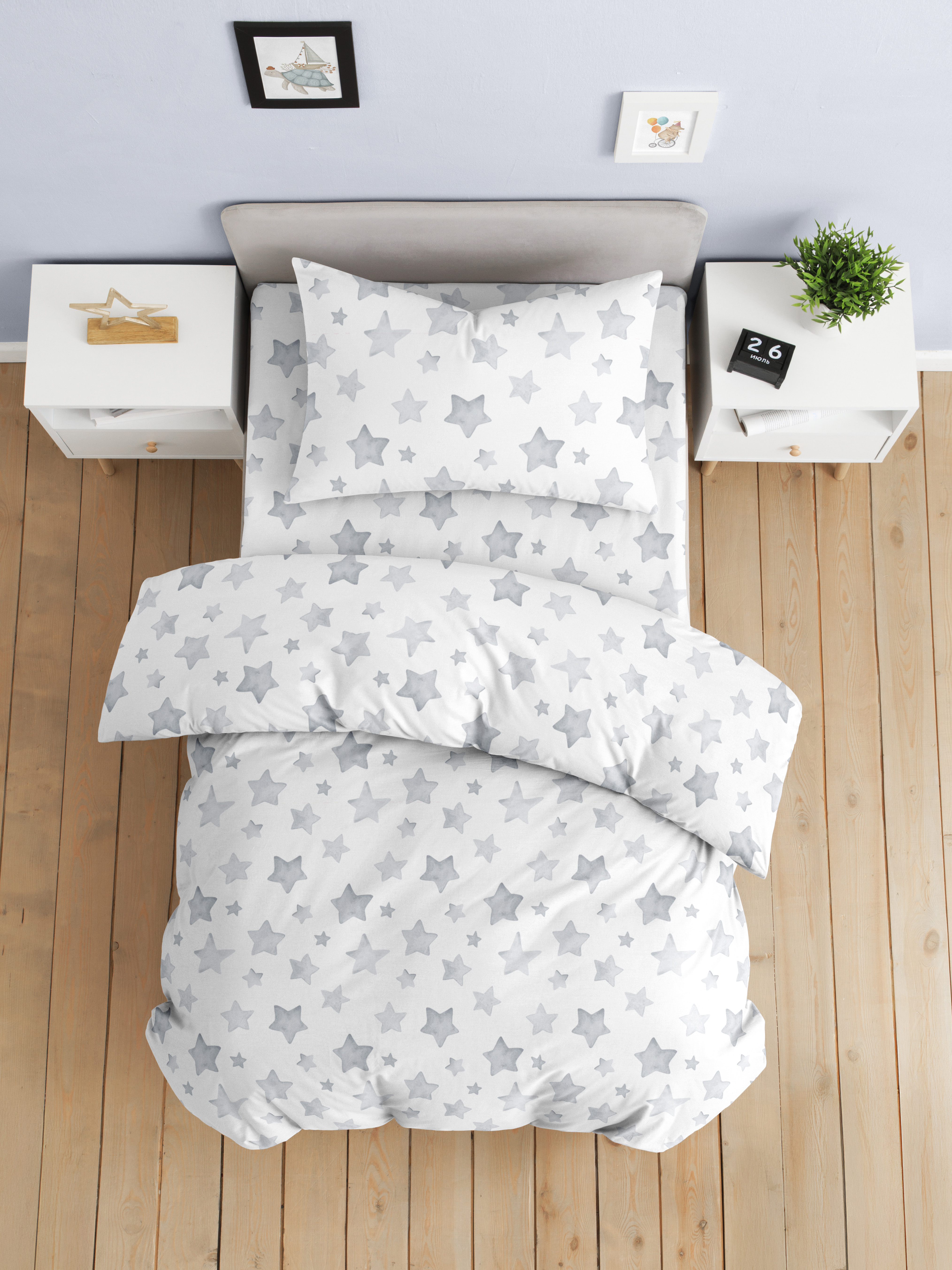 Комплект постельного белья Ночь Нежна Старс полутораспальный 3 предм. - фото 5