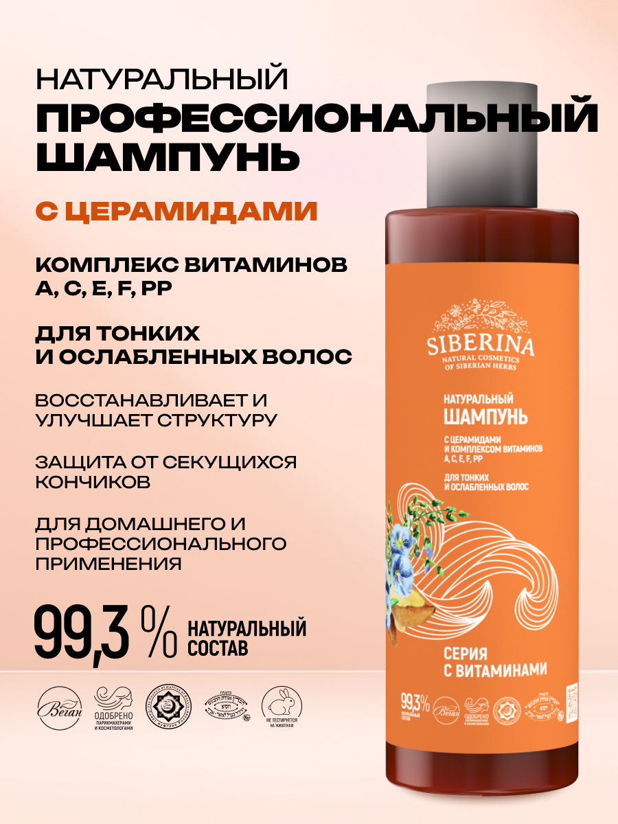 Шампунь Siberina для тонких и ослабленных волос - фото 2