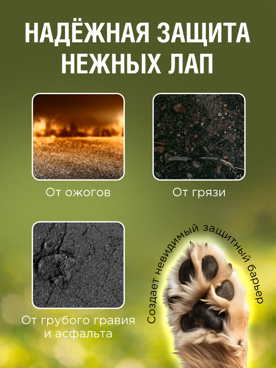 Воск для лап GOODR Dog для защиты подушечек лап и носа для собак и кошек 100 мл - фото 2