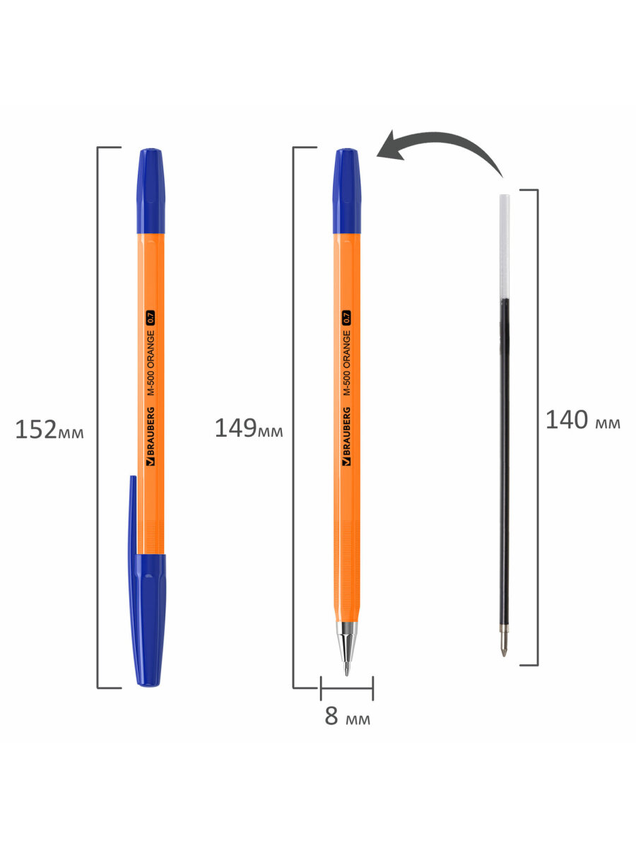 Ручка шариковая Brauberg 10 шт. - фото 14