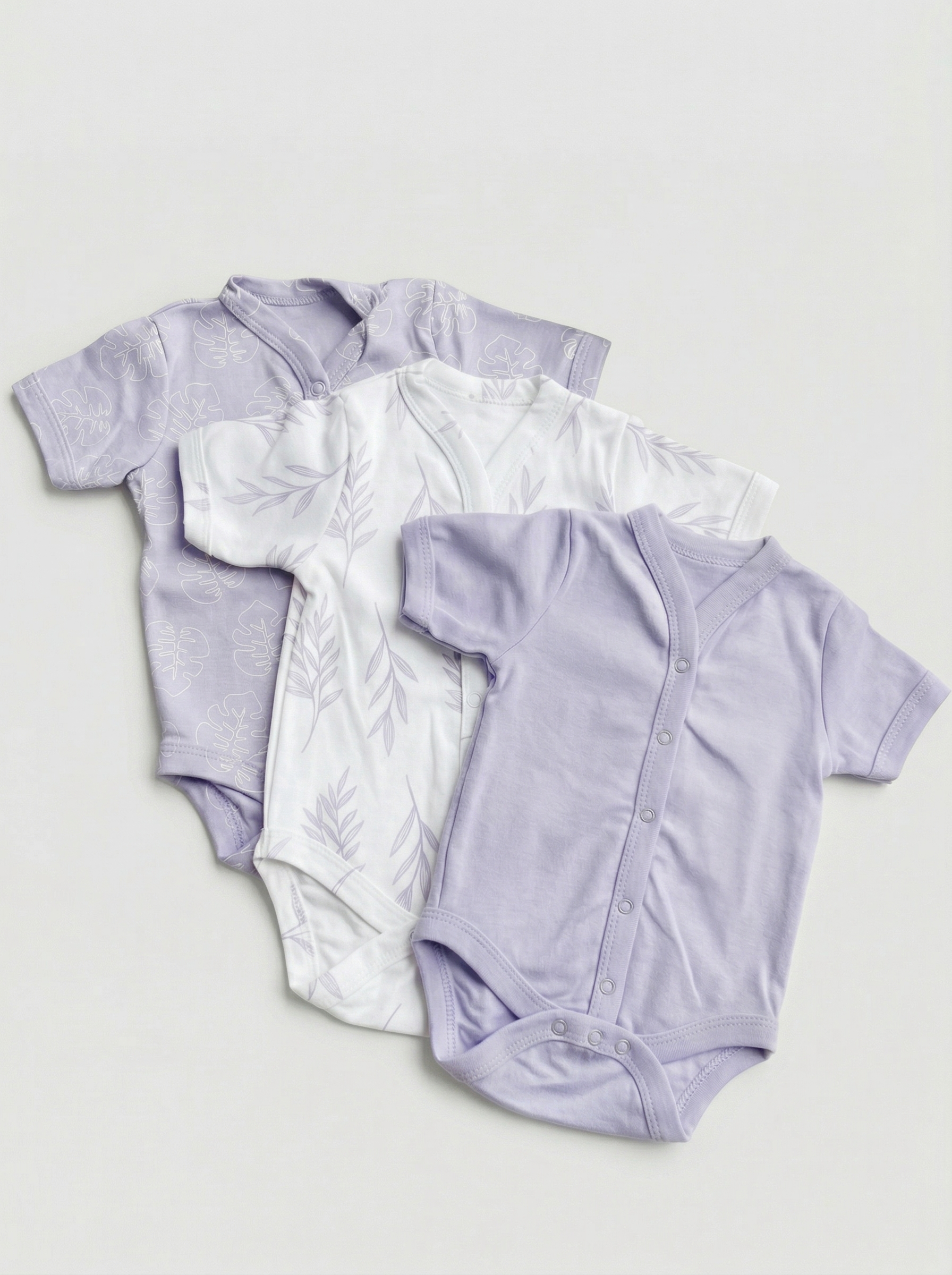 Боди 3 шт Супер Пупс нбр/3пр/бд/коррук/SK23лавандалисточкиветочки - фото 1