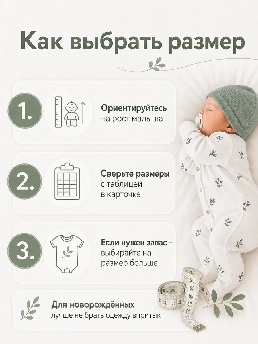 Комбинезон 2 шт Moya ta slip2_maslinki - фото 9