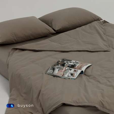 Комплект наволочек buyson BuyRelax 50х70 см, хлопковый перкаль, цвет бежевый