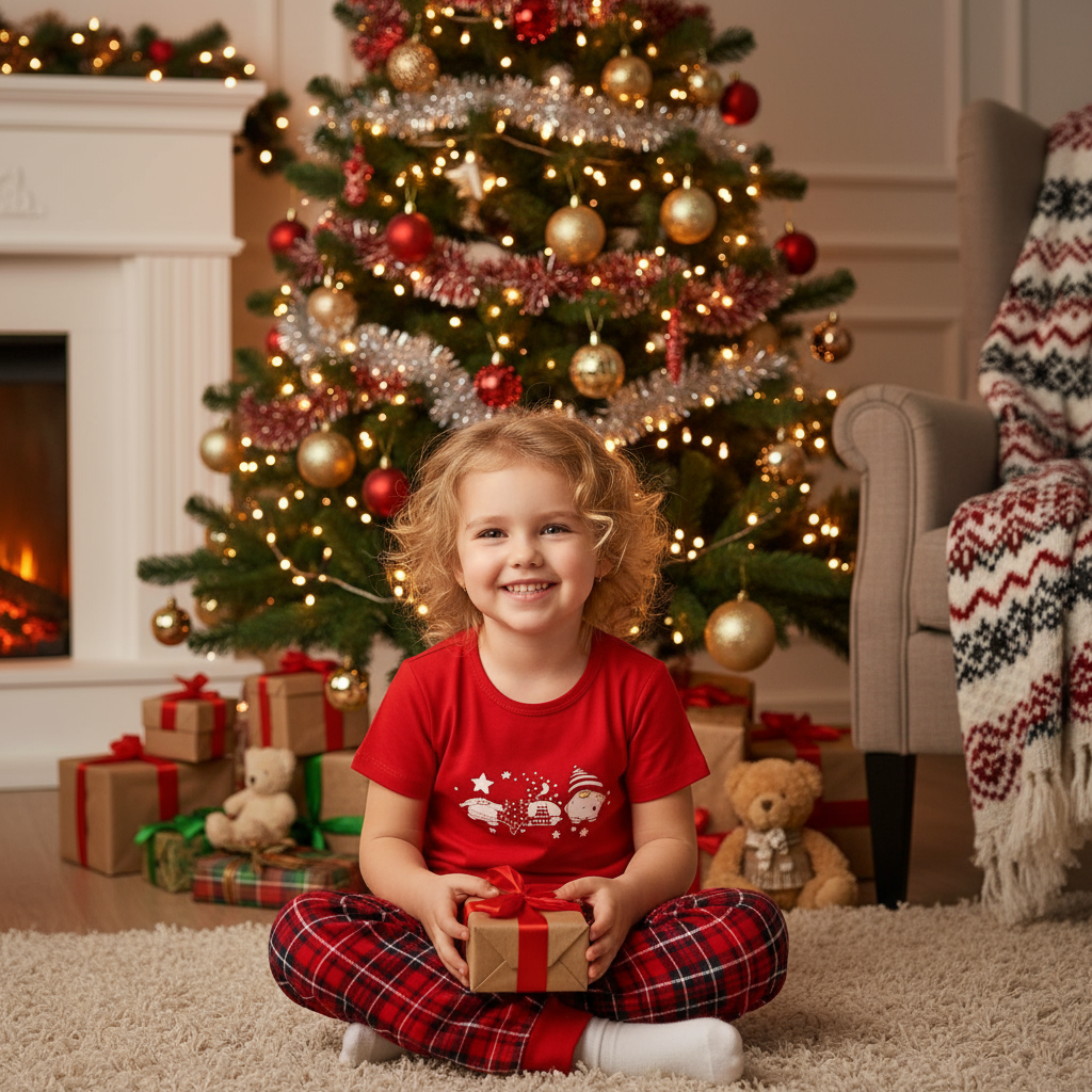 Пижама Утенок 827п красный гномы - фото 2