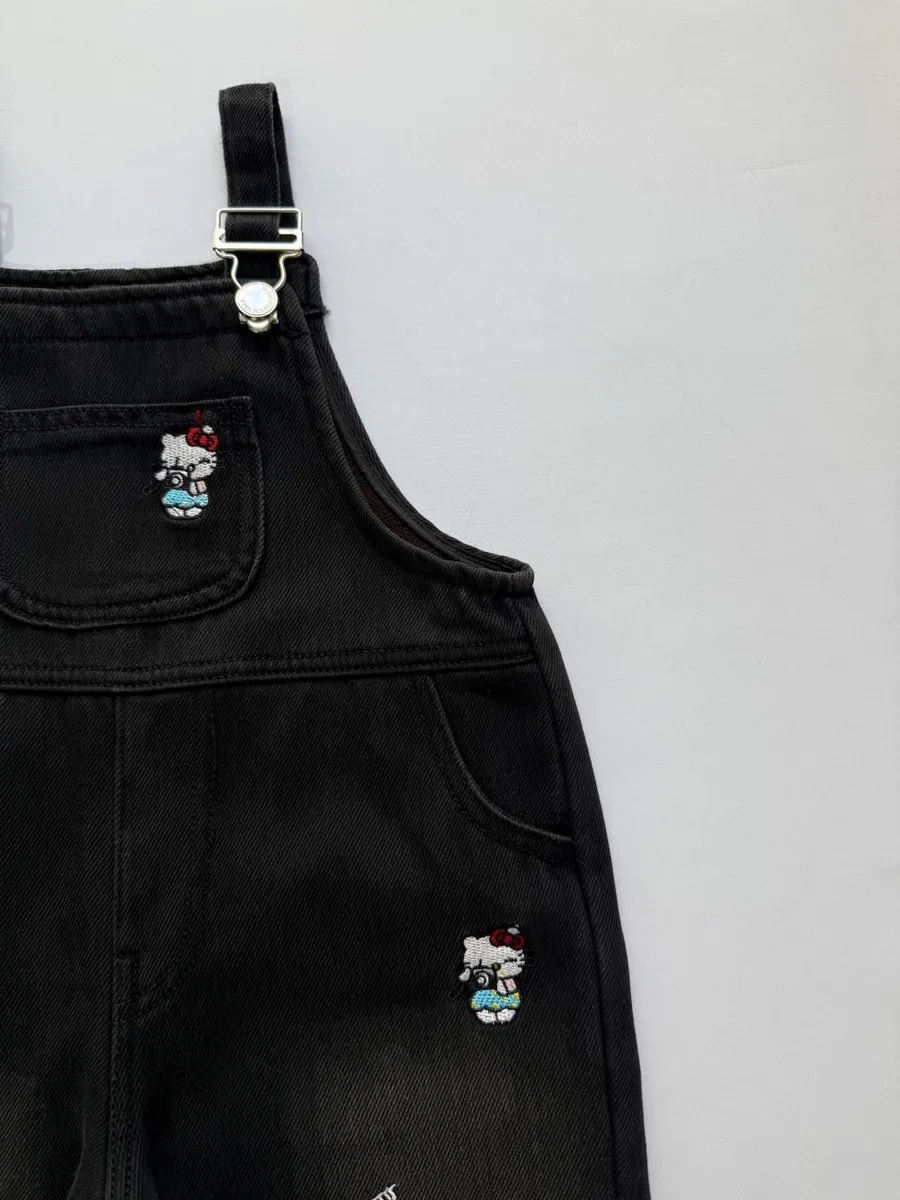 Полукомбинезон iUkoworld Джинсовый полукомбинезон детский утепленный - фото 2