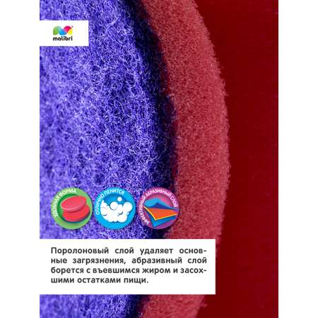 Губка поролоновая Malibri профилированная с усиленным абразивом