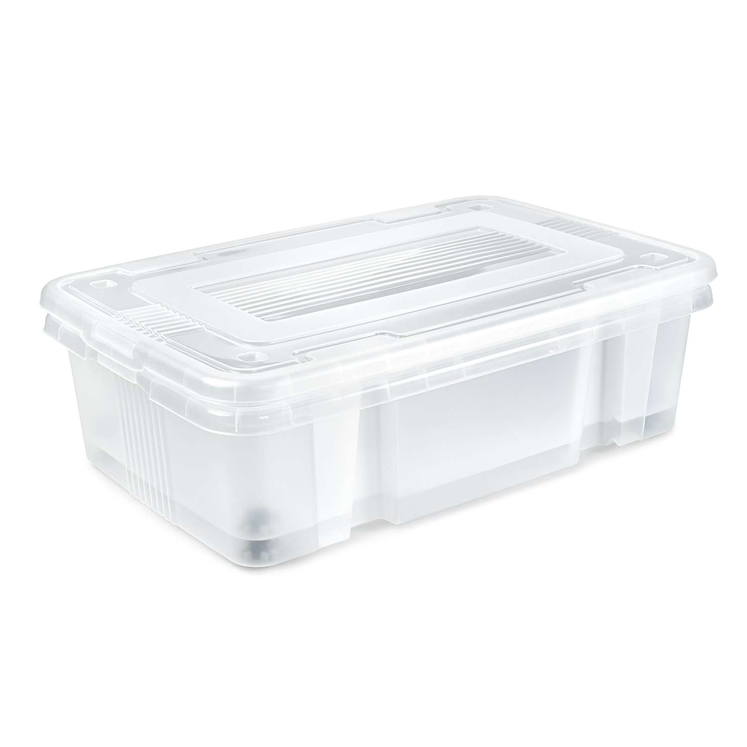 Ящик универсальный УНИКА ПЛАСТ 25л на колесах с крышкой 58*38*15см - фото 1