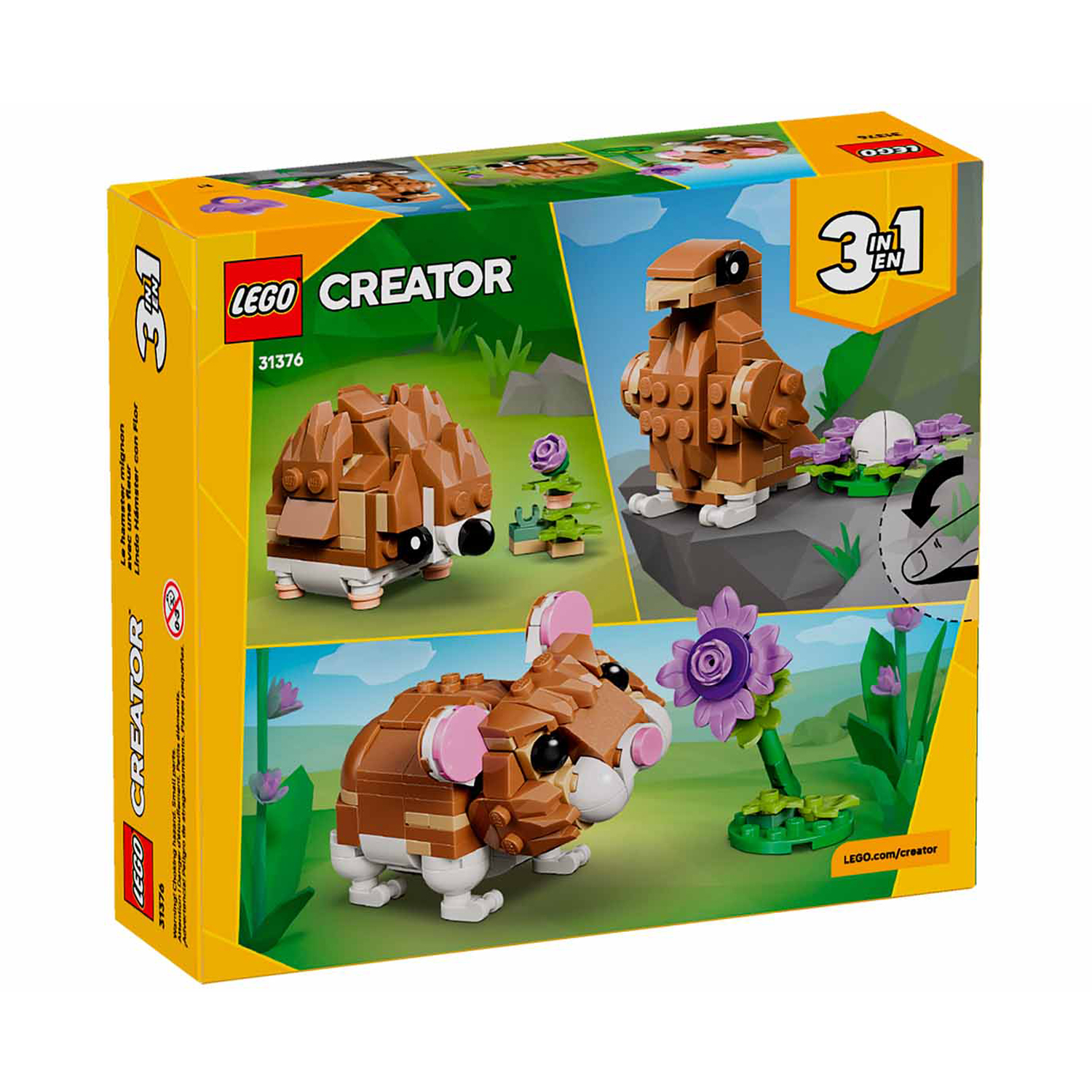Конструктор LEGO Creator Милый хомяк с цветком 166 дет. - фото 3