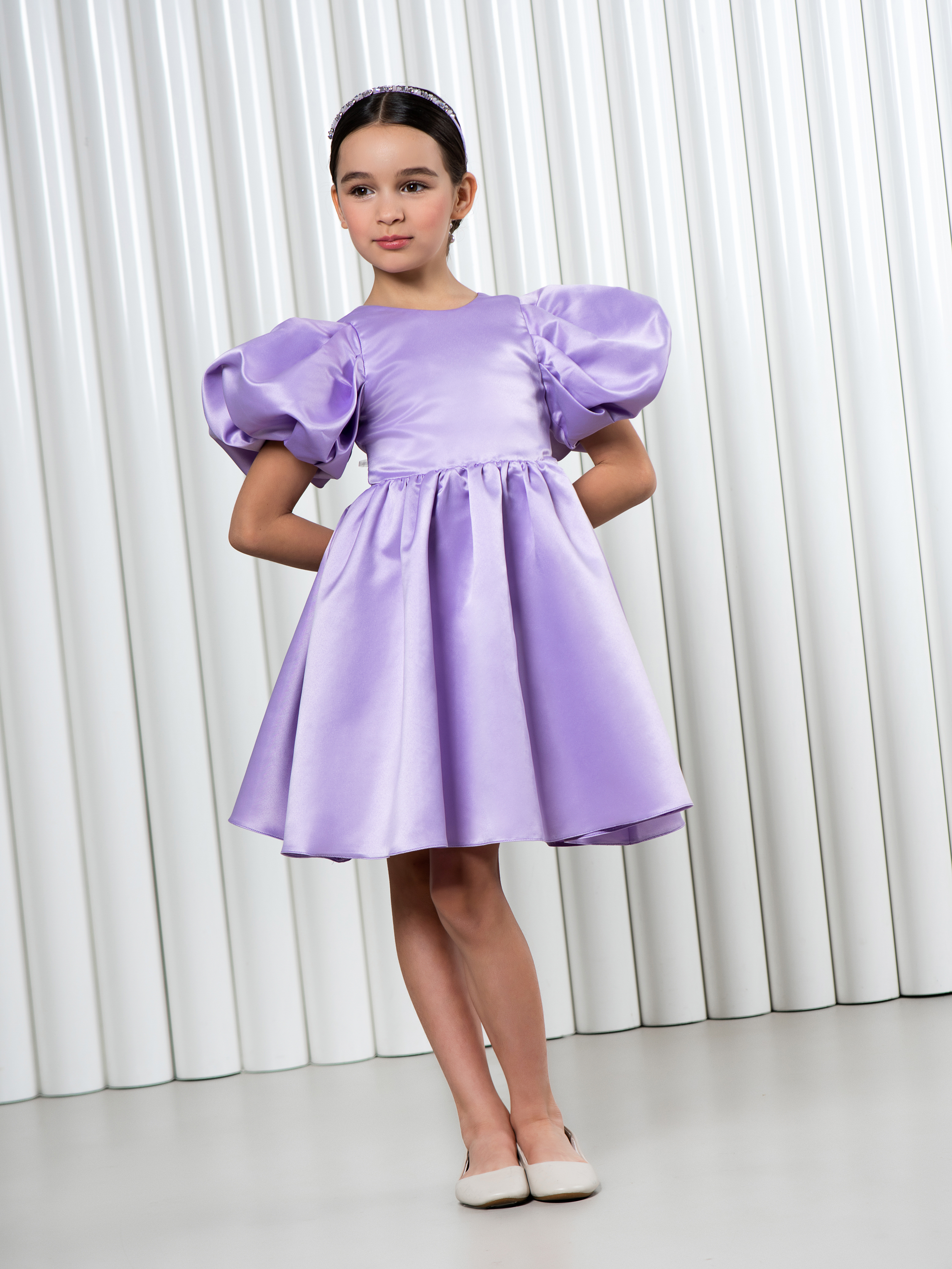 Платье LisaWeta D-143 лиловый - фото 1