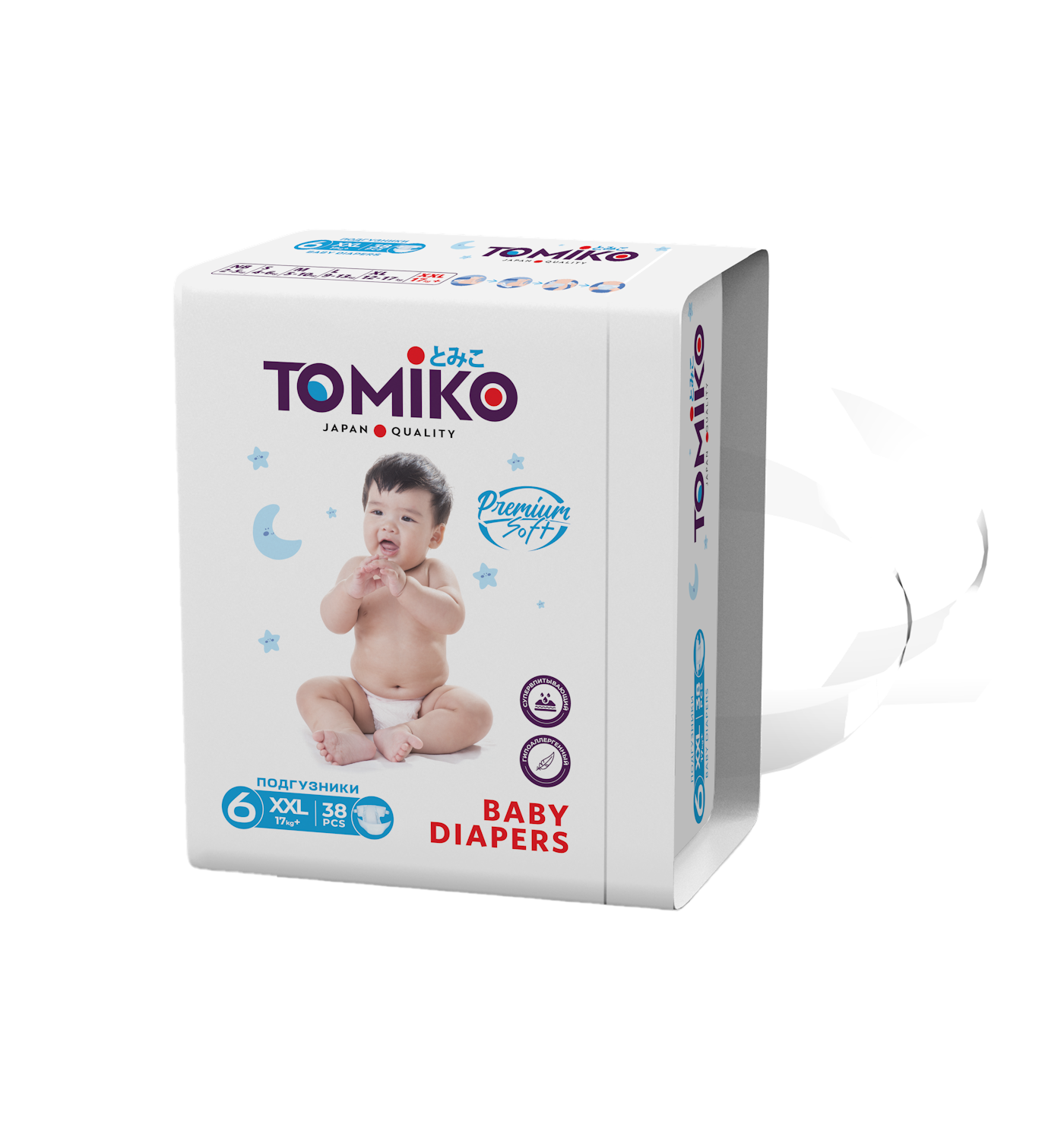 Подгузники Tomiko XXL (17+кг) 38 шт. - фото 2