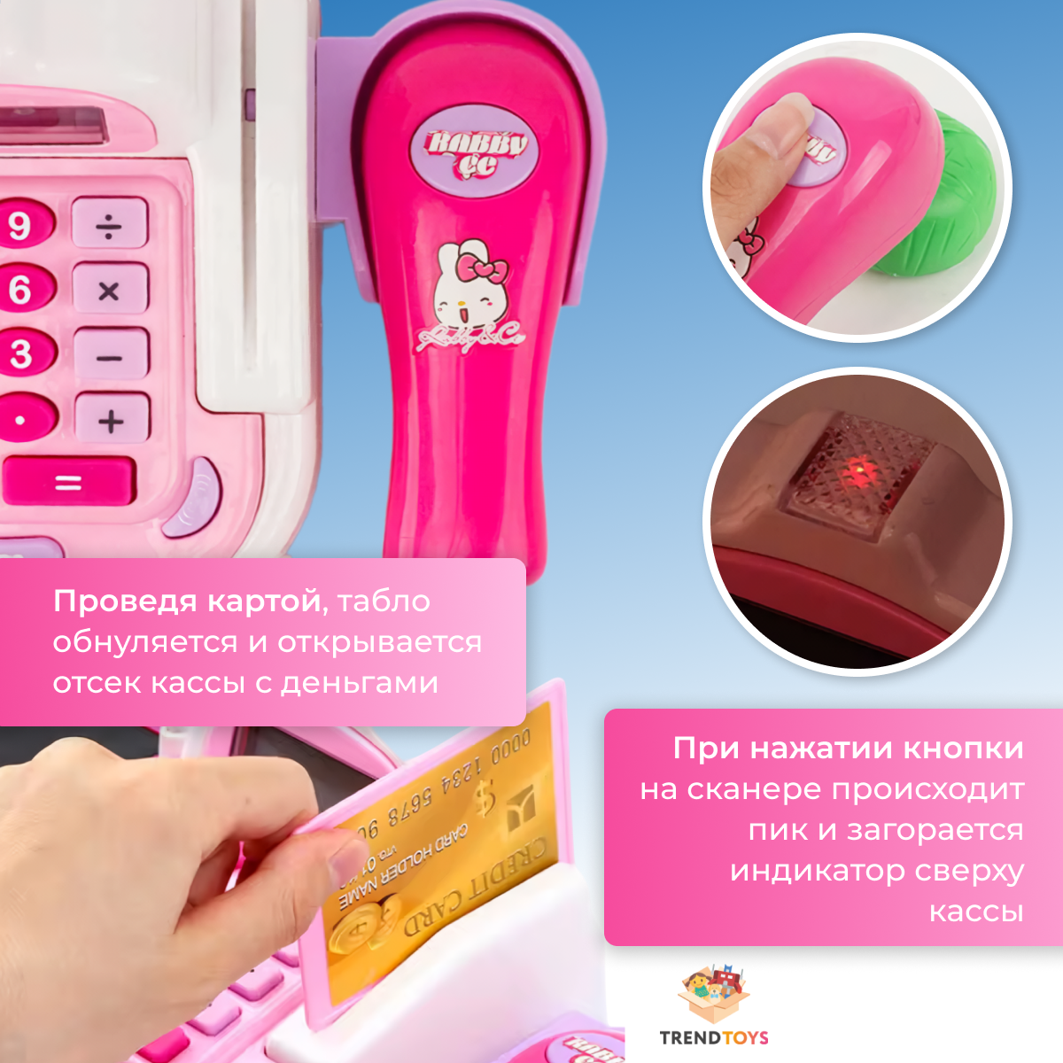 Игровой набор TrendToys касса, продукты - фото 4