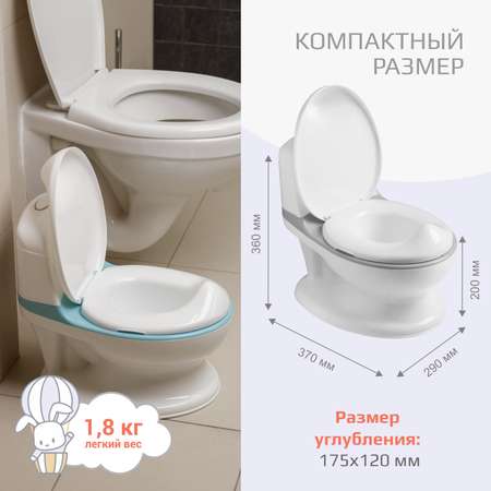Горшок унитаз детский KidWick музыкальный Hippo серый