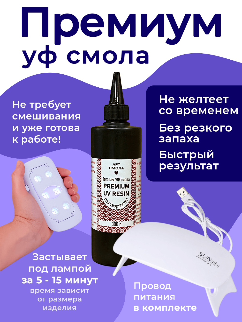 Набор для творчества Арт Смола эпоксидная смола BN-160 - фото 4