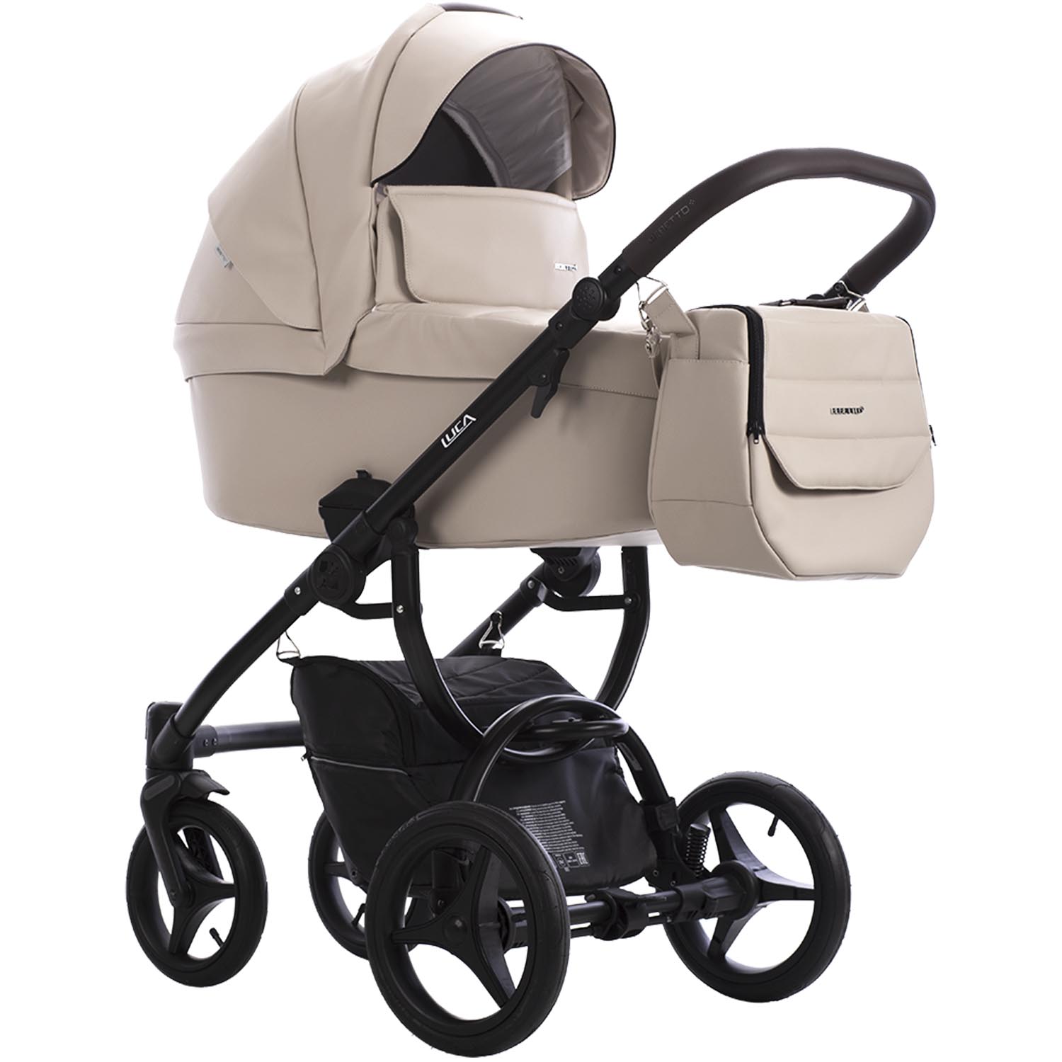 Коляска 2в1 Bebetto Luca Pro 30 кожа светло- бежевый - фото 1