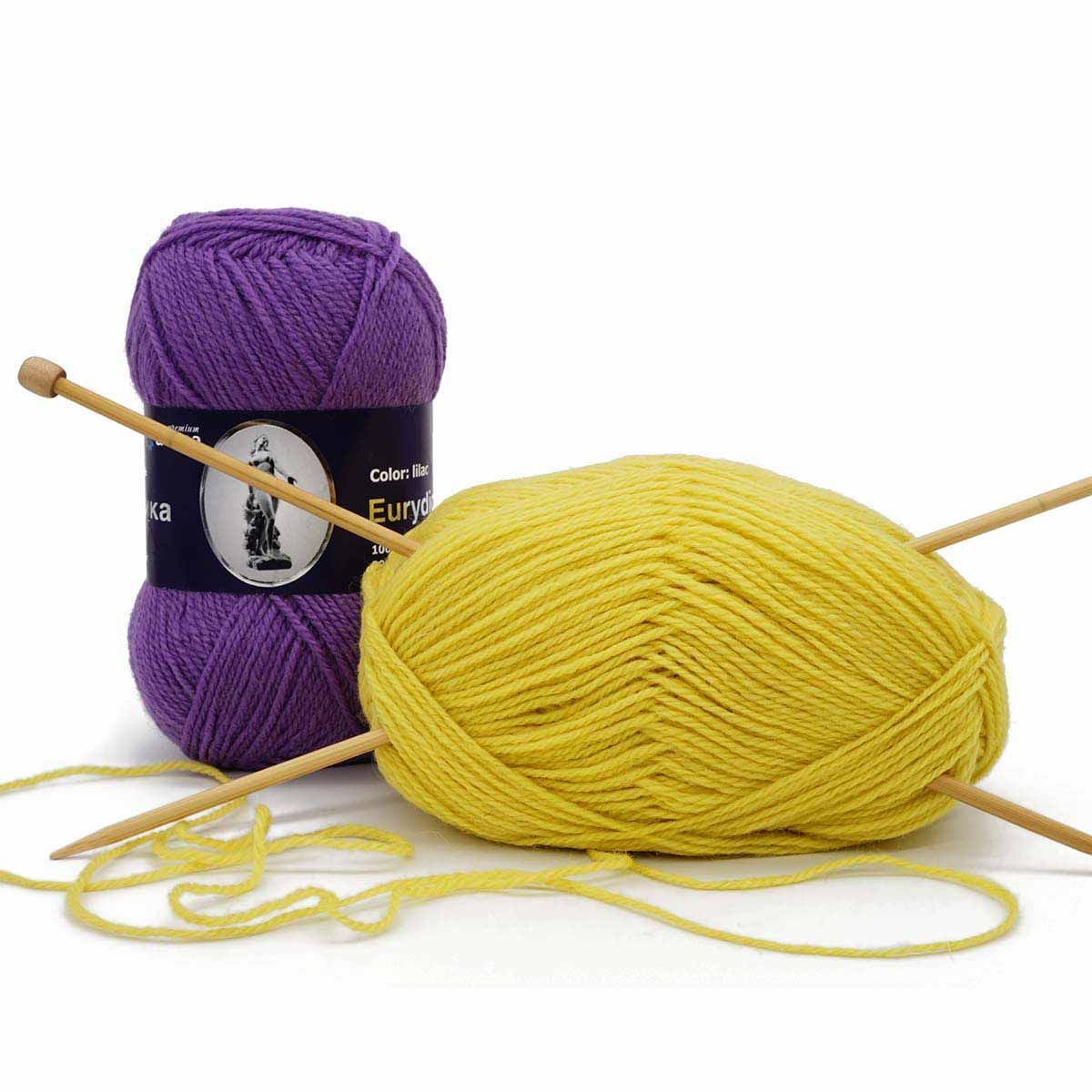 Пряжа Astra Premium Эвридика шерстяная 100 г 200 м 08 лимонный 3 мотка - фото 15