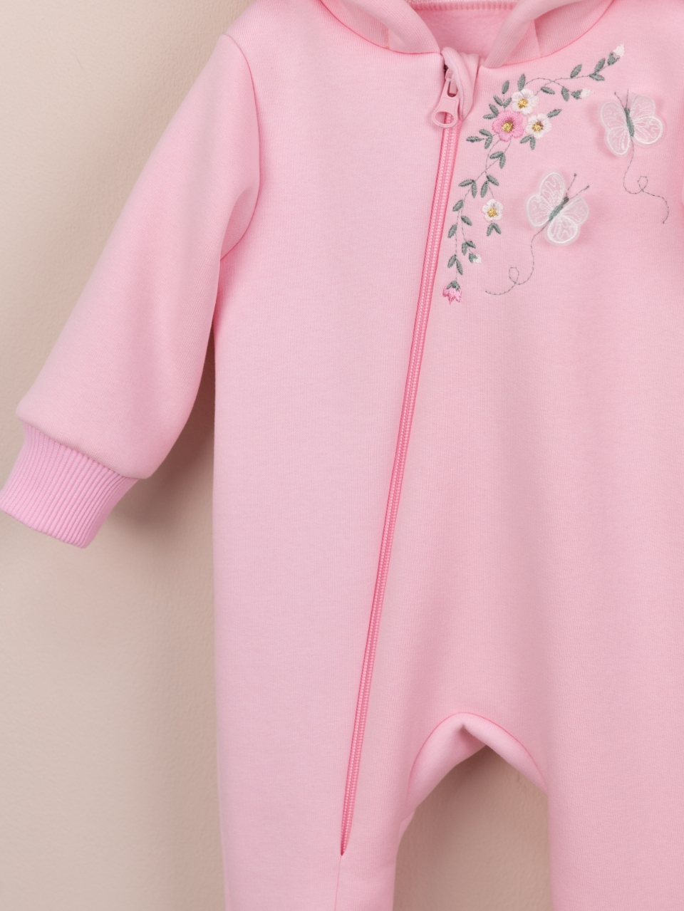 Комбинезон Baby boom К407/1-Ф Вышивка светло-розовый - фото 2