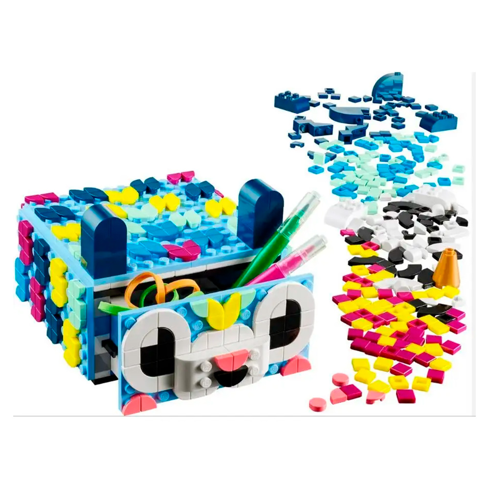 Конструктор LEGO DOTS Креативный ящик Животные блочный - фото 5