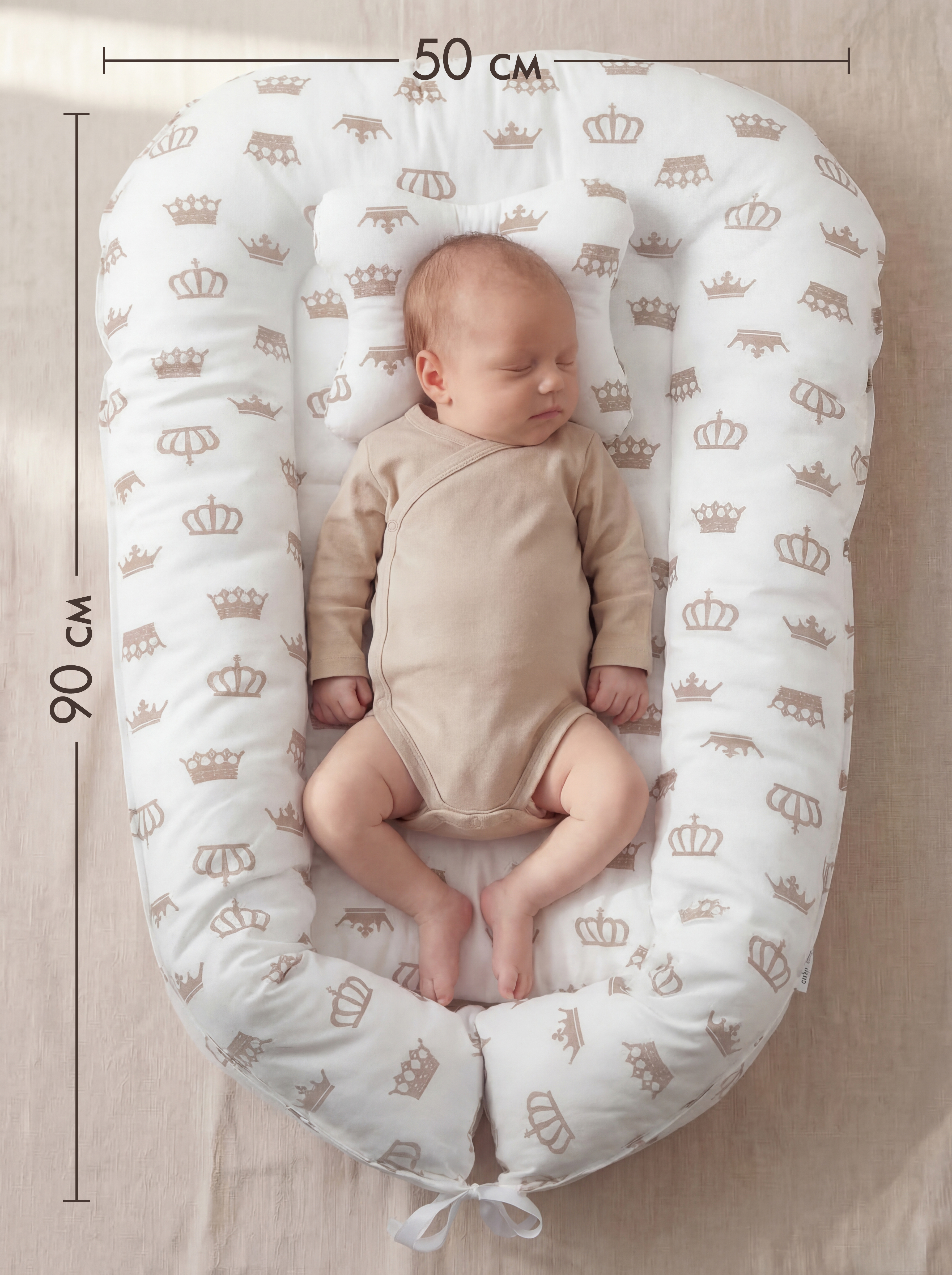 Матрас гнездышко KUZA Белые короны 50х90 - фото 2