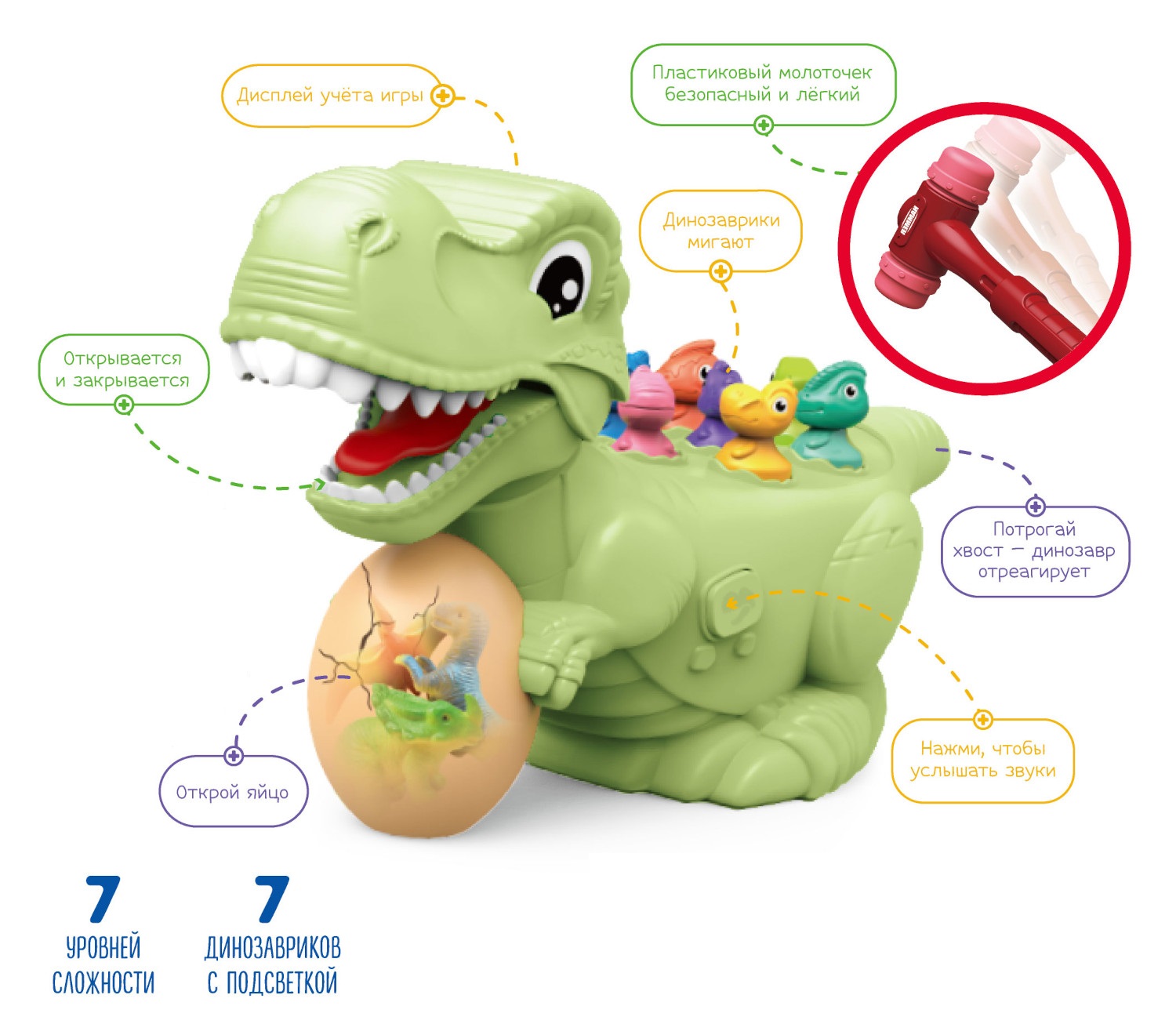 Игрушка BabyGo поймай дино - фото 1