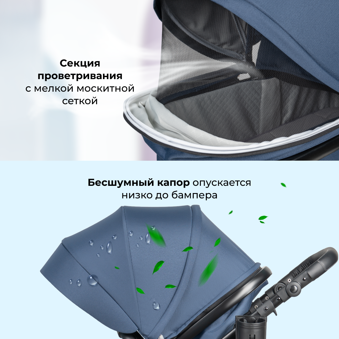 Коляска трансформер Aimile Original New Black - фото 6
