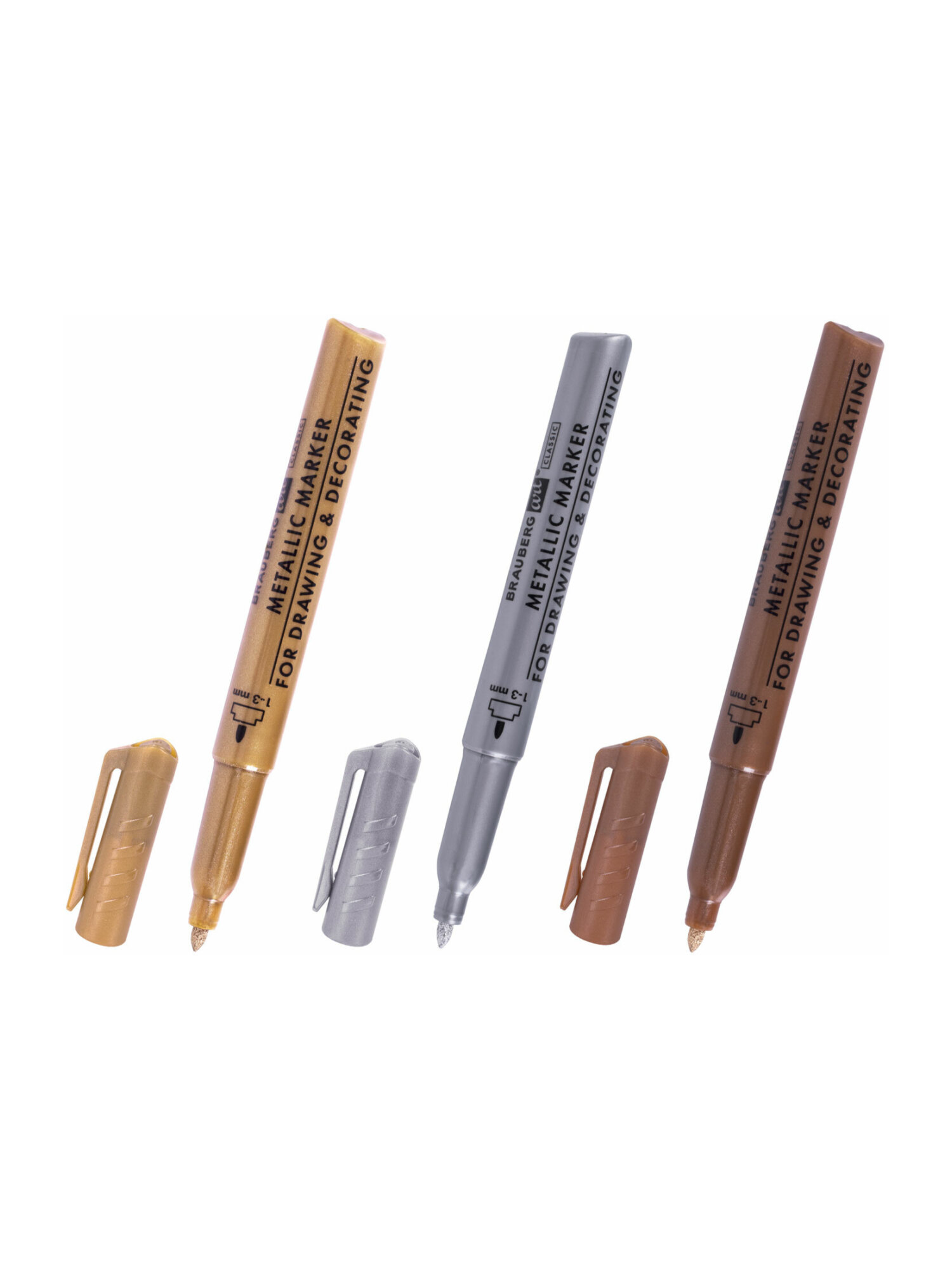 Маркеры Brauberg 3 шт. - фото 9