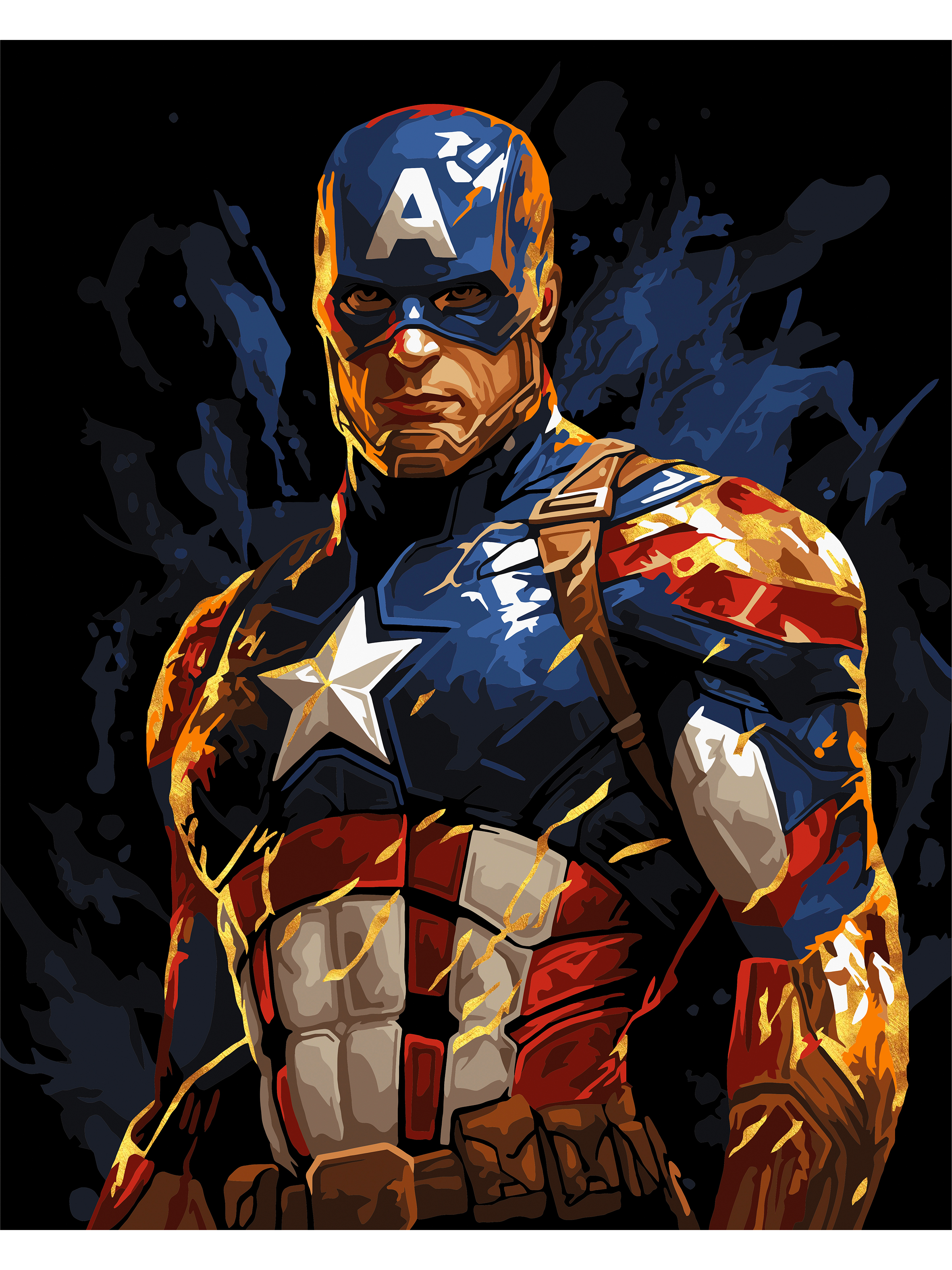 Картина по номерам Art sensation Капитан Америка в ассортименте - фото 2