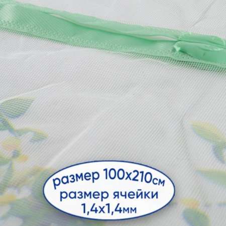 Шторка антимоскитная DECOTEX на магнитах для двери 100х210 см Мельница и бабочки