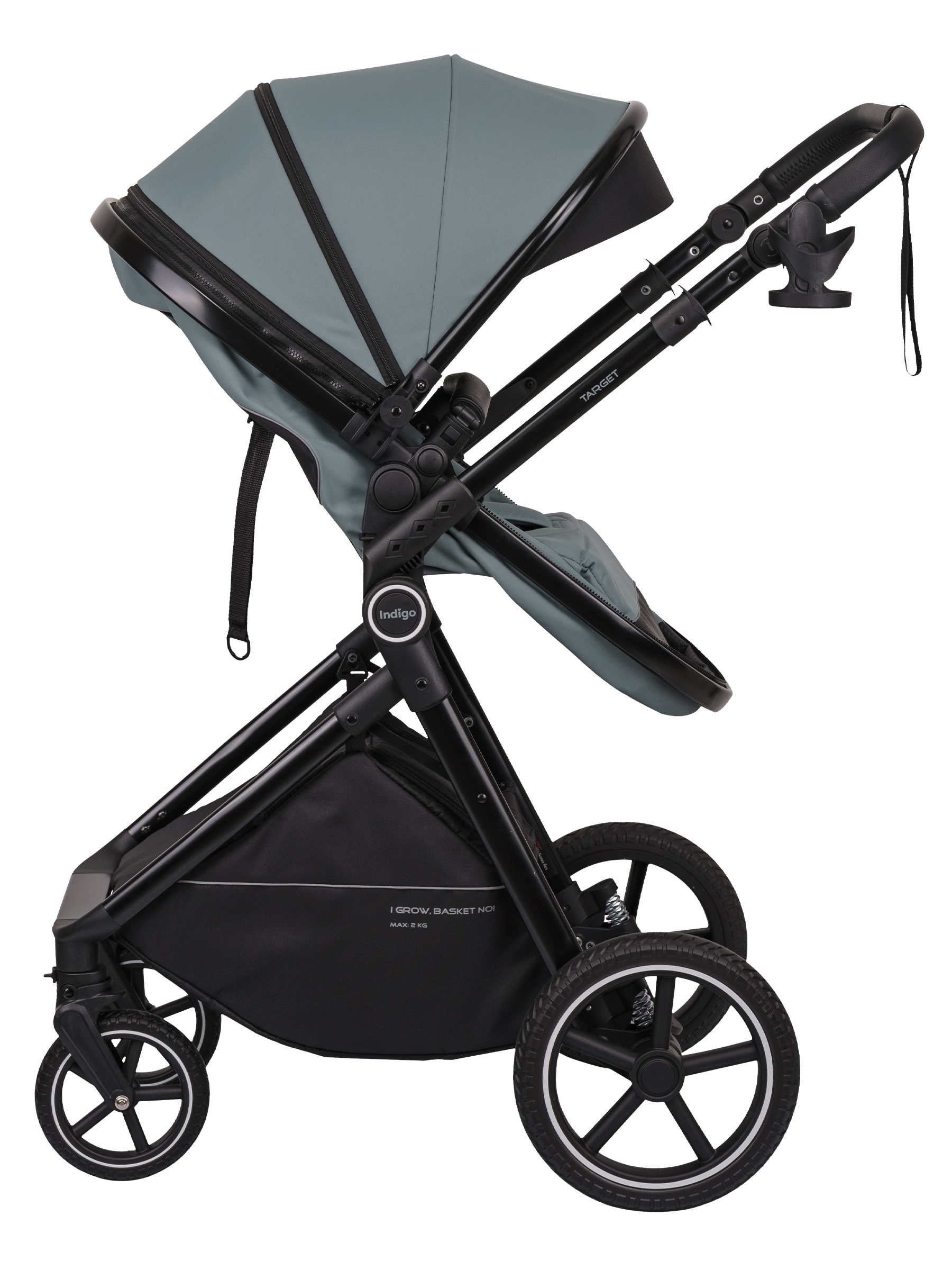 Коляска трансформер Indigo TARGET 3в1 зеленый - фото 26