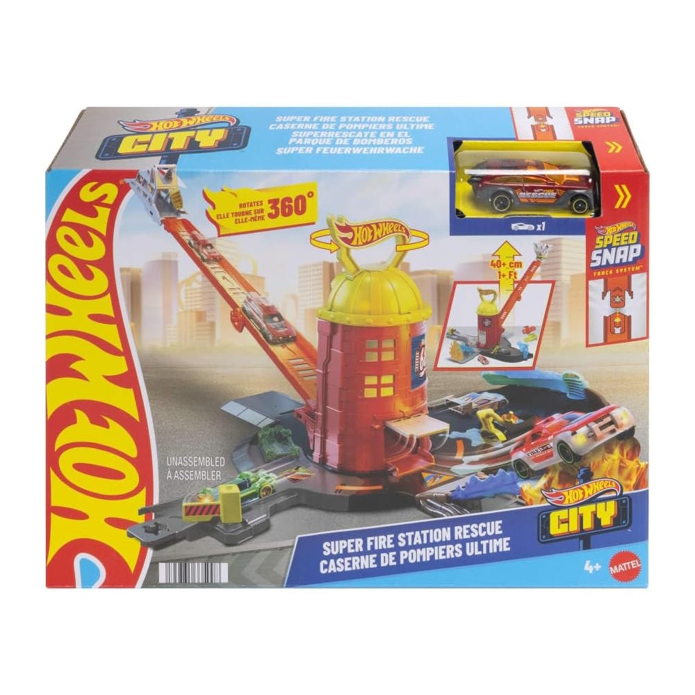Трек Hot Wheels City супер пожарная станция JHL95 - фото 6