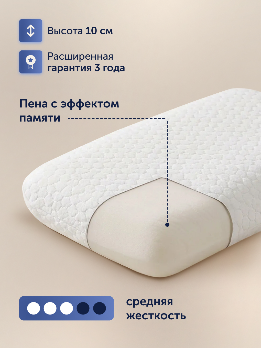 Подушка ортопедическая buyson БайТревэл 32 x 50 см - фото 4