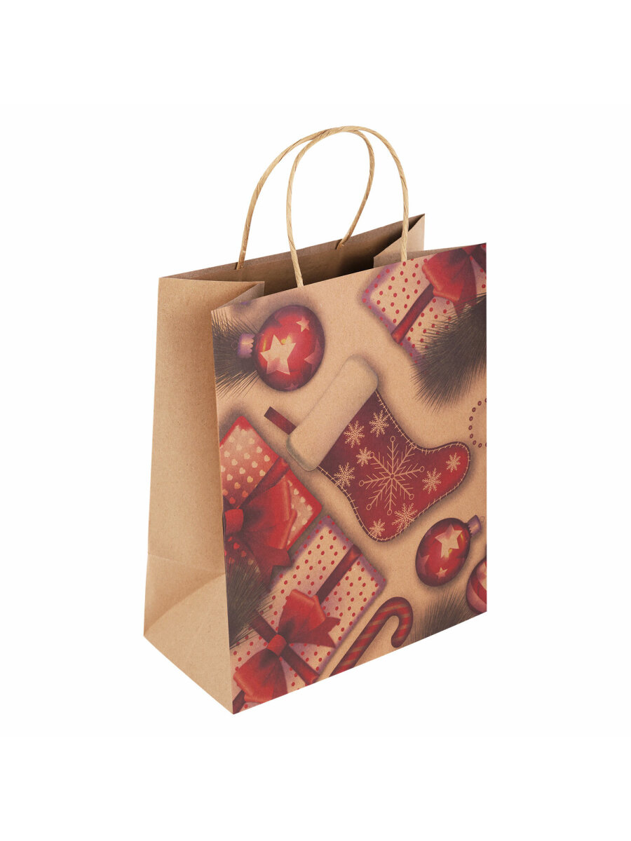 Подарочный пакет Золотая сказка новогодний для упаковки - фото 2