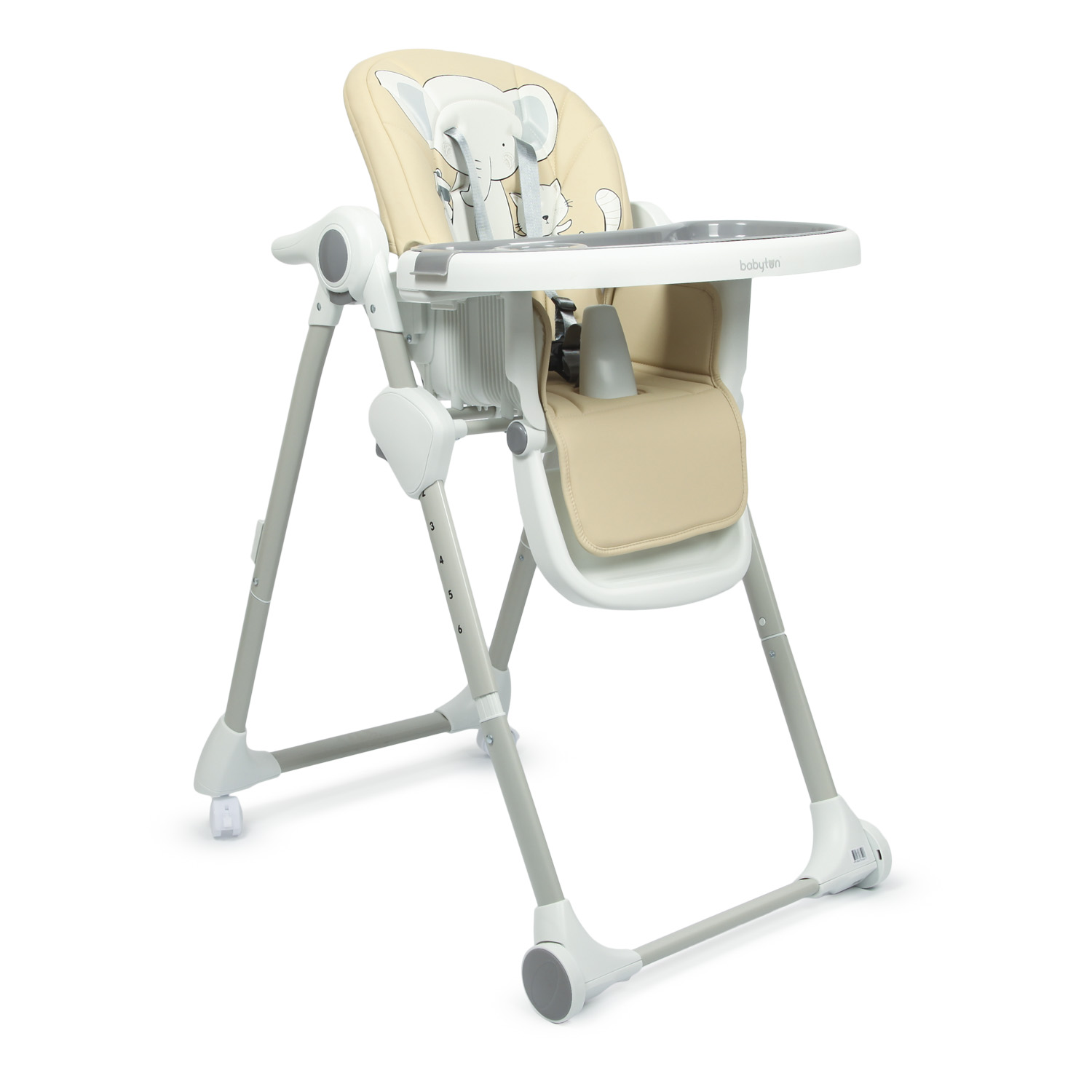 Стульчик для кормления Babyton Multiset Beige классический - фото 9