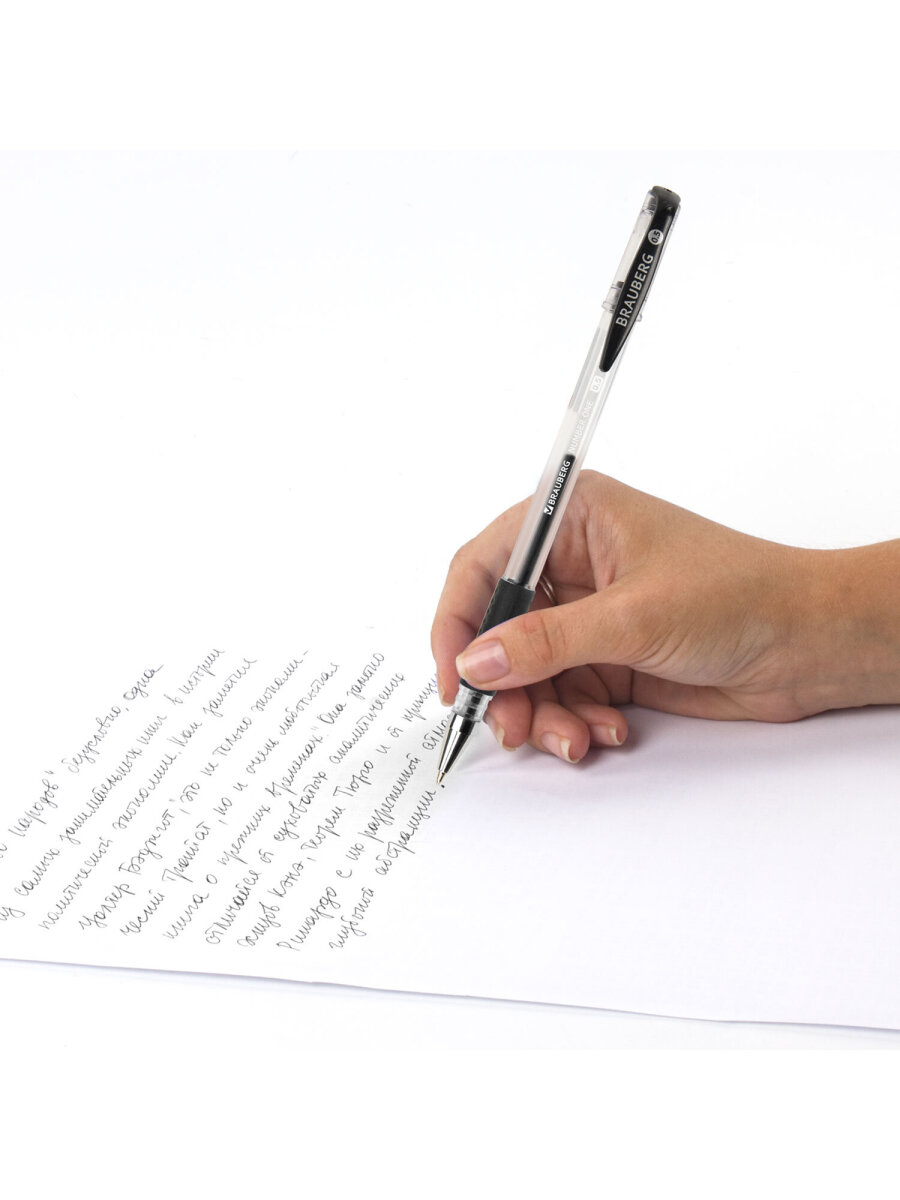 Ручка гелевая Brauberg 12 шт. - фото 11