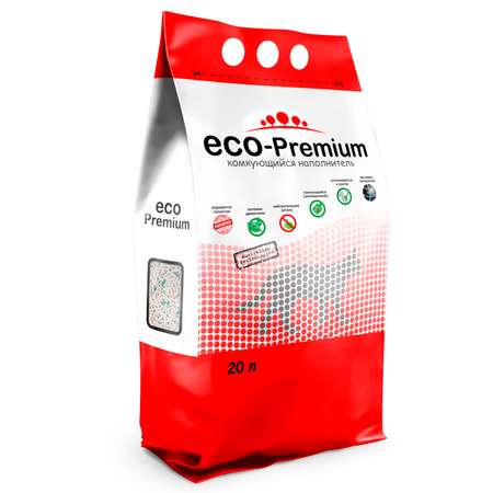 Наполнитель для кошек ECO premium Green комкующийся без запаха 20л